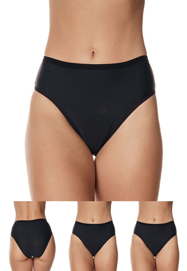 Kit 3 Calcinhas Básicas Frelith - PRETO - FRELITH