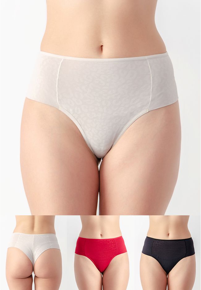 Kit 3 Calcinhas Maya Frelith Base, Preto e Vermelh... - FRELITH