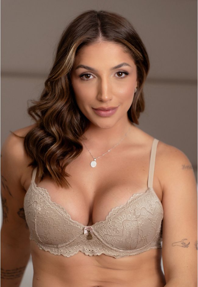 Sutiã Frelith Bojo Manta em Renda - CHOCOLATE - FRELITH