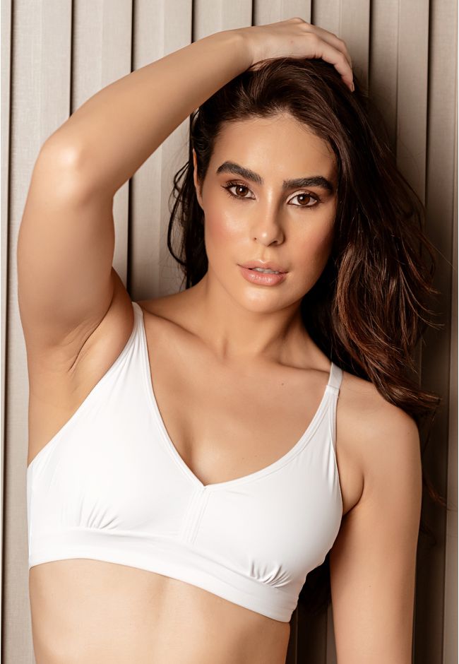 Sutiã Decote V Basico Frelith - BRANCO - FRELITH