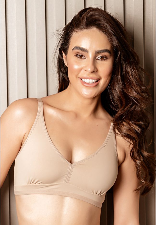 Sutiã Decote V Basico Frelith - CHOCOLATE - FRELITH