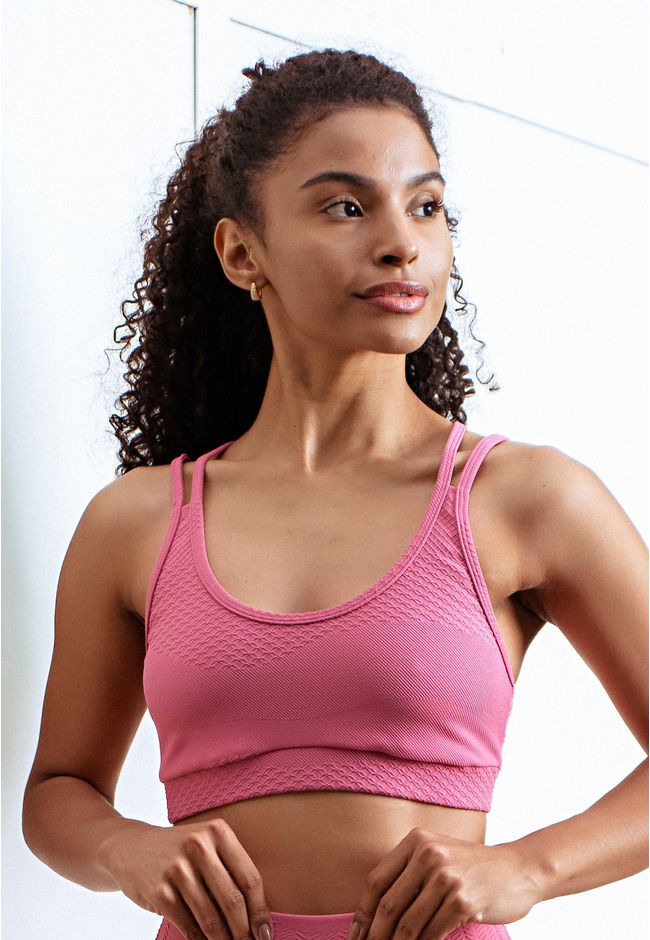 Top Fitness Frelith Trabalhado Impulse - ROSE - FRELITH