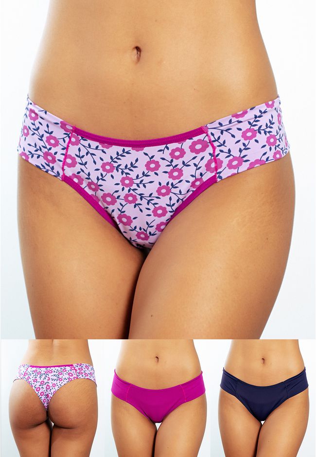 Kit 3 Fios Frelith Floral, Fúcsia e Marinho - ESTA... - FRELITH