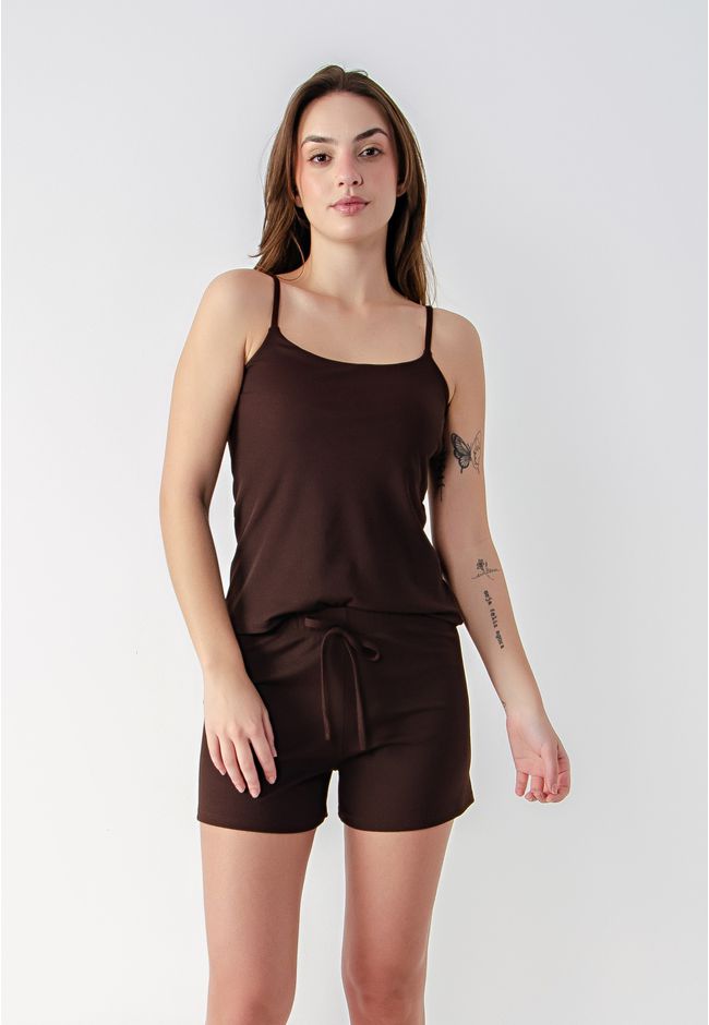 Pijama Verão Analu Frelith - MARROM - FRELITH