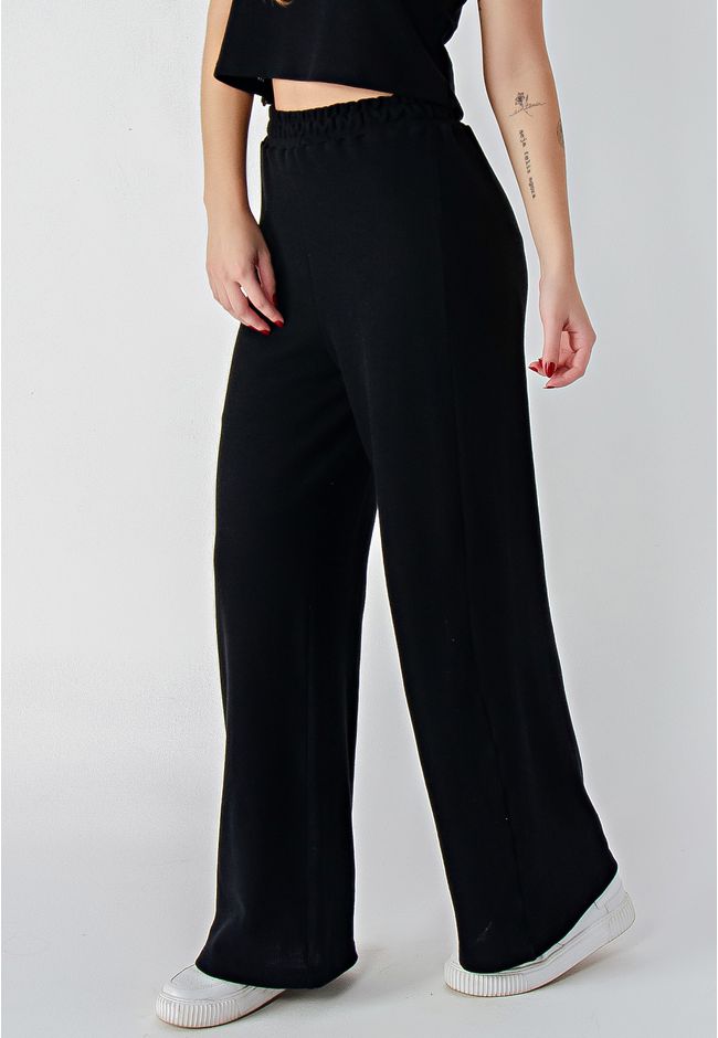 Calça Pantalona Elisa Frelith - PRETO - FRELITH