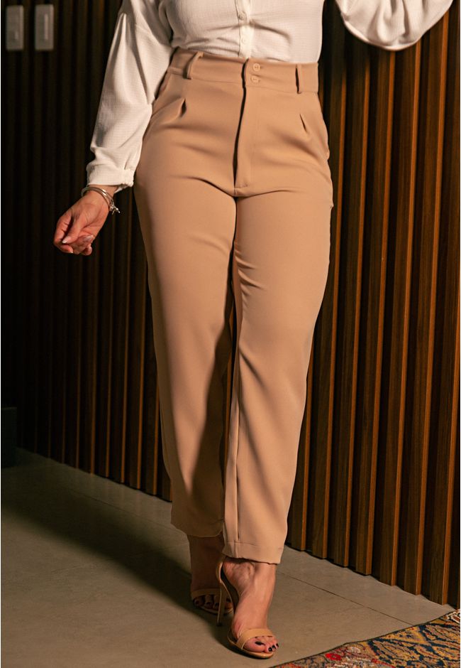 Calça Alfaiataria Frelith - NUDE - FRELITH