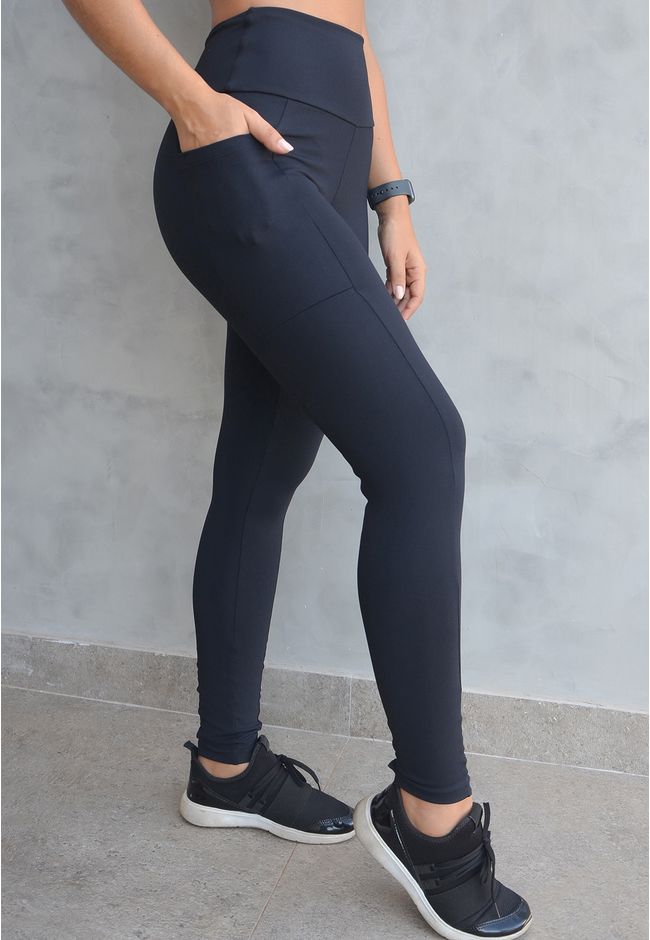 Legging Fitness Frelith Recorte com Bolso - PRETO - FRELITH