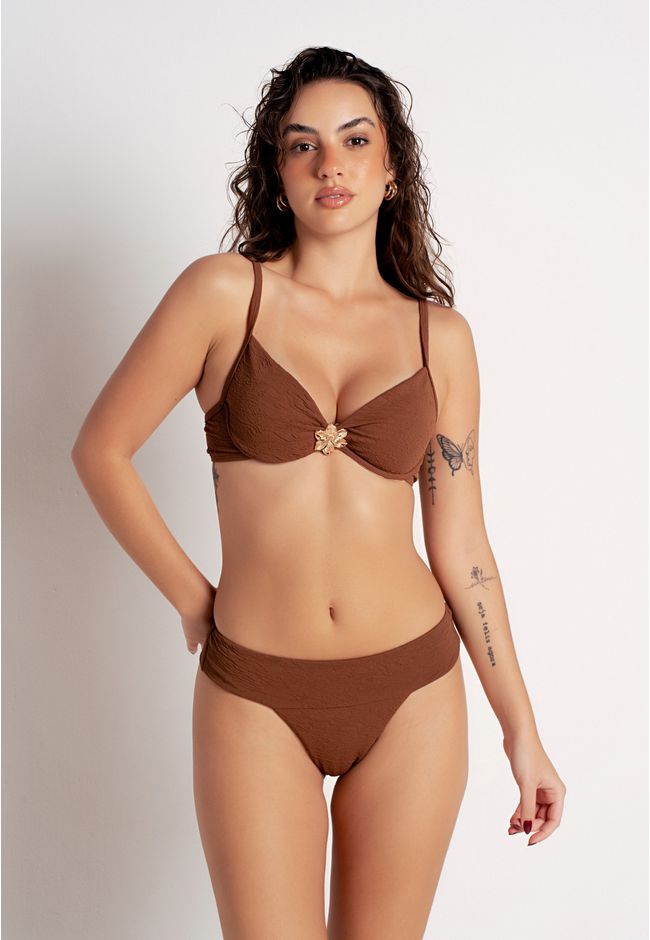 Conjunto Biquini Búzios Frelith - MARROM - FRELITH
