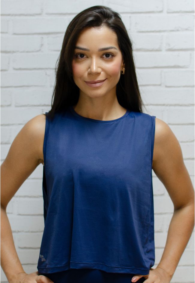 Cropped Fitness Frelith Regata New Trip - MARINHO - FRELITH