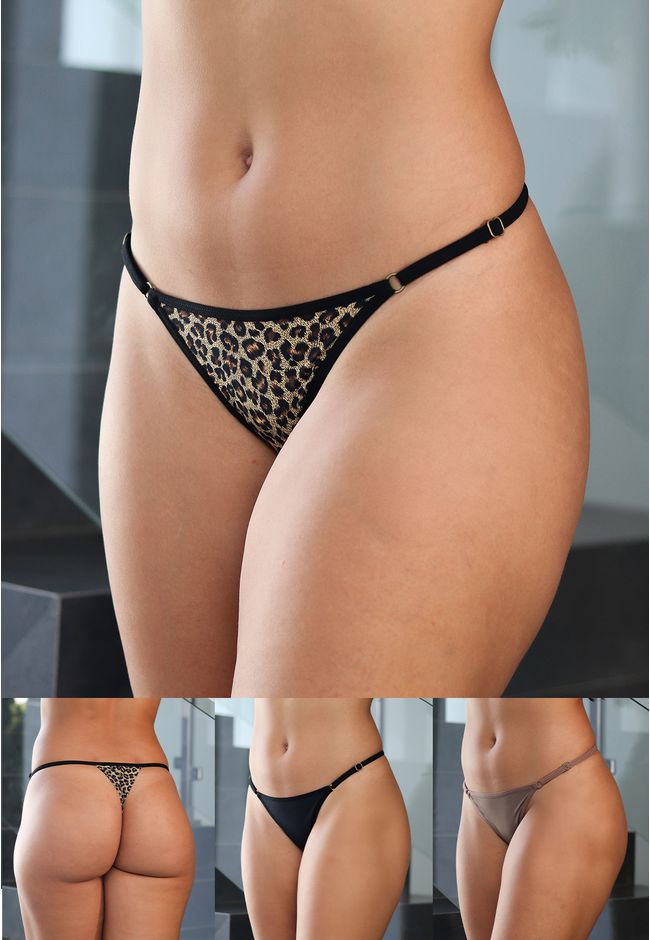 Kit 3 Fios Frelith Onça, Castanho e Preto - ESTAMP... - FRELITH