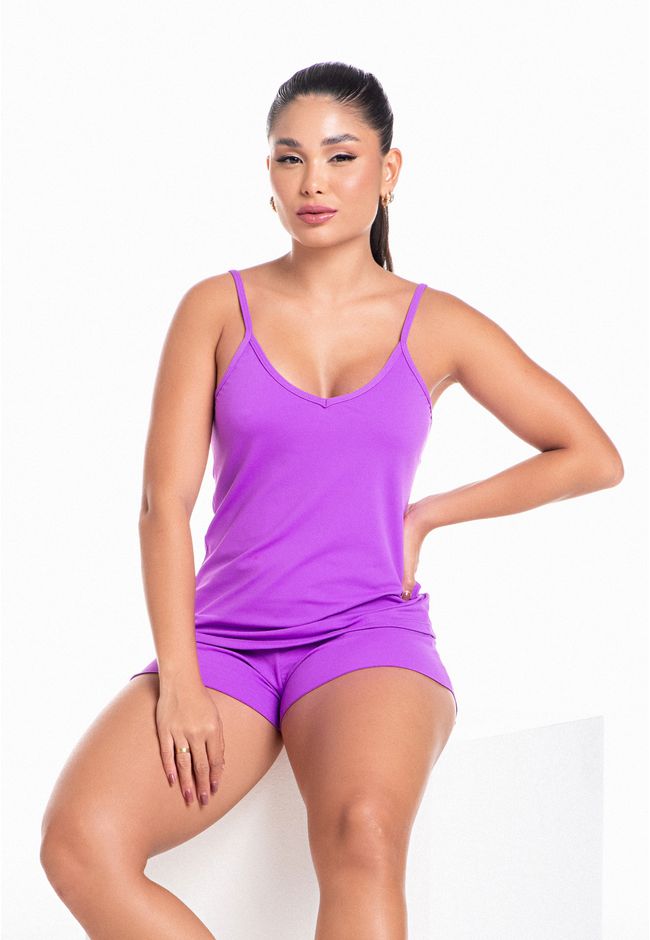 Pijama Verão Frelith Piquet - ROXO - FRELITH