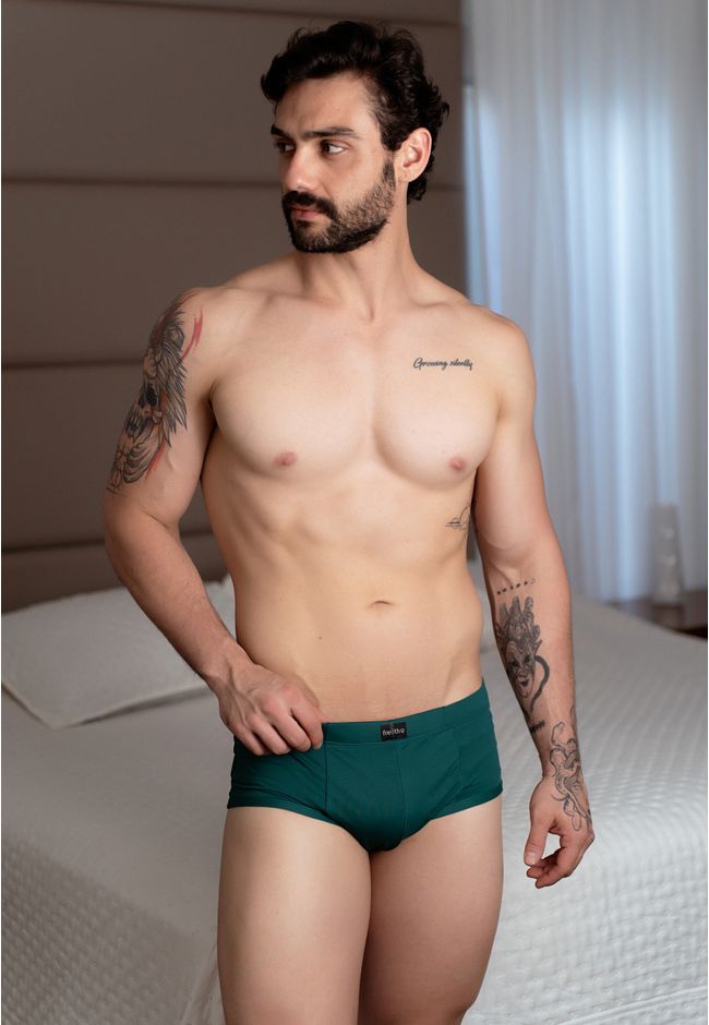 Slip Frelith Liso Básico - VERDE ESCURO - FRELITH