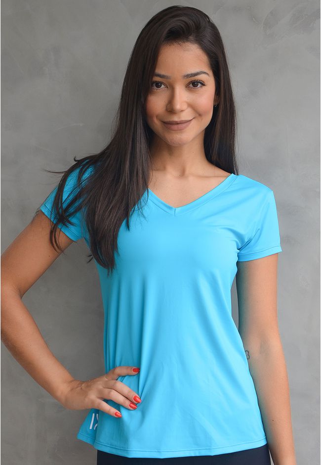 T-shirt Fitness Frelith Dinamic Lisa - AZUL CLARO - FRELITH