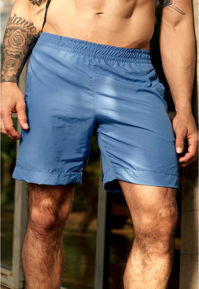 Bermuda Fitness Masculina Frelith Tactel - AZUL - FRELITH