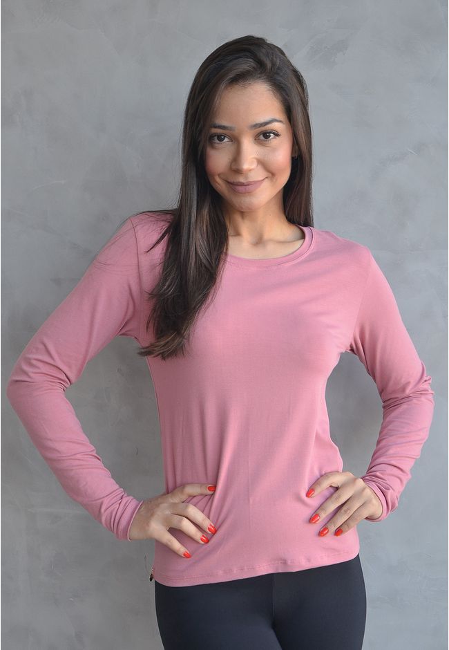 Blusa Frelith Manga Longa Lisa - ROSE - FRELITH