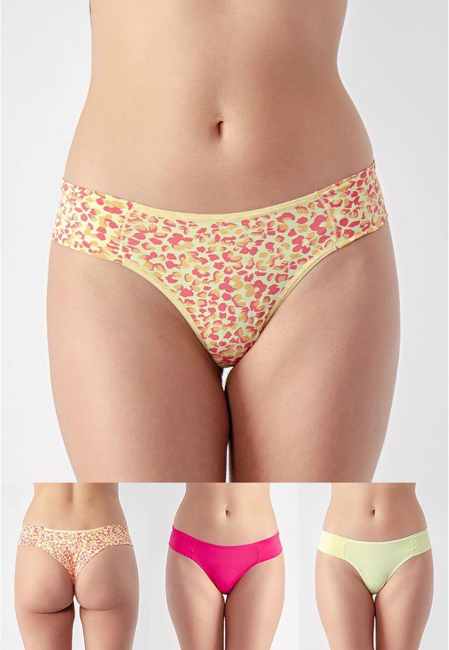 Kit 3 Fios Frelith Floral Amarelo e Pink - ESTAMPA... - FRELITH