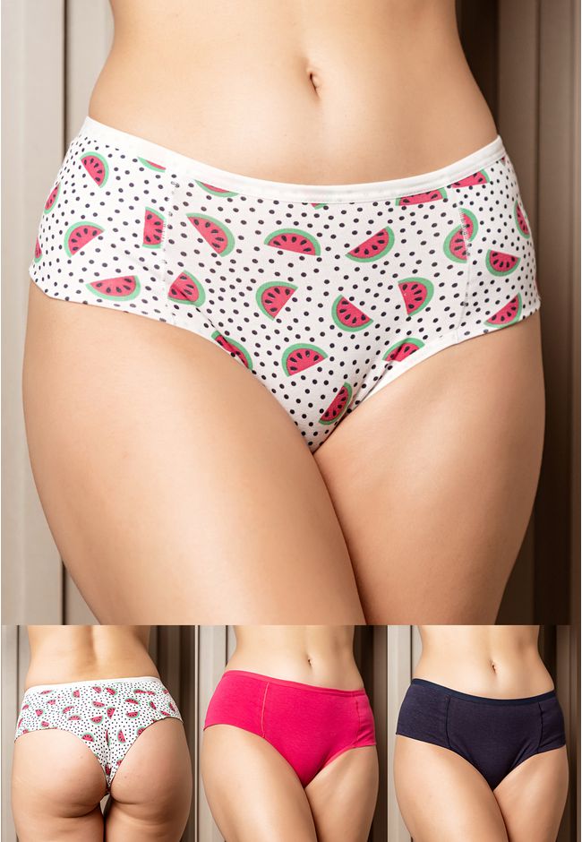 Kit 3 Fios Frelith Melancia, Marinho e Pink - ESTA... - FRELITH