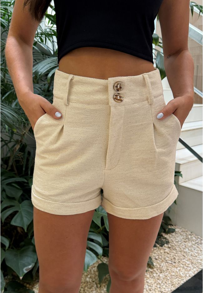 Short Alfaiataria Textura Frelith - OFF WHITE - FRELITH