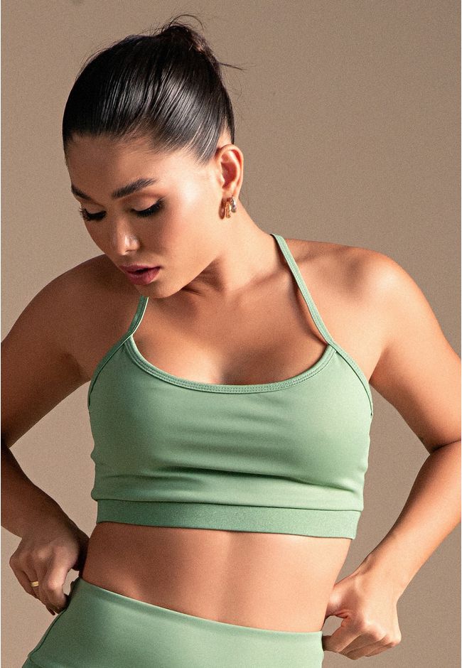 Top Fitness Frelith Fosco Brilho Viés Nadador - VE... - FRELITH