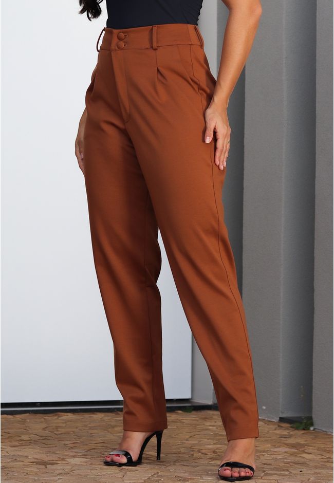 Calça Alfaiataria Frelith - MARROM CLARO - FRELITH