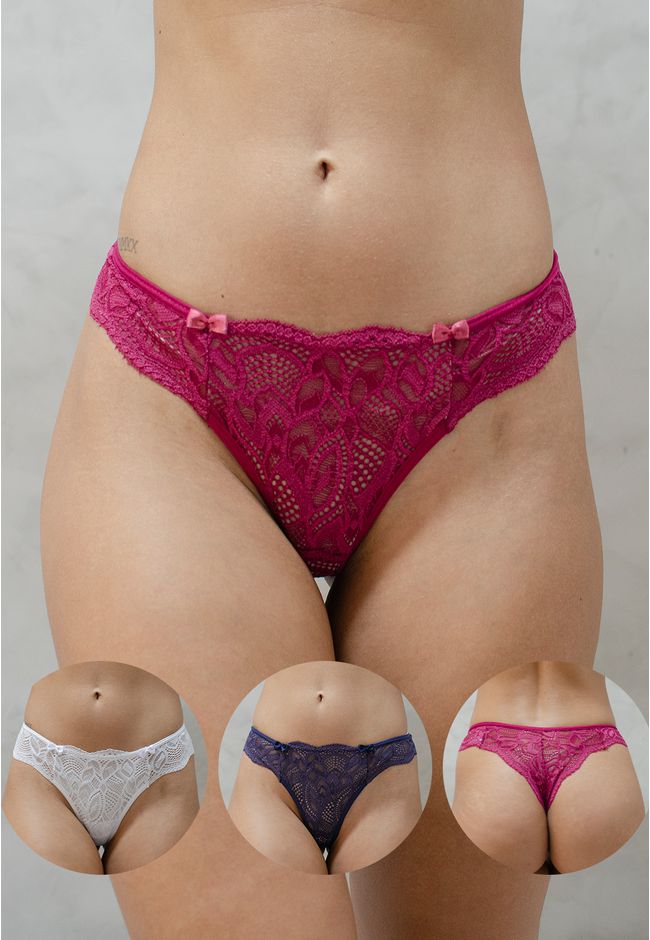 Kit 3 Fios Frelith Vinho Marinho e Branco - DIVERS... - FRELITH