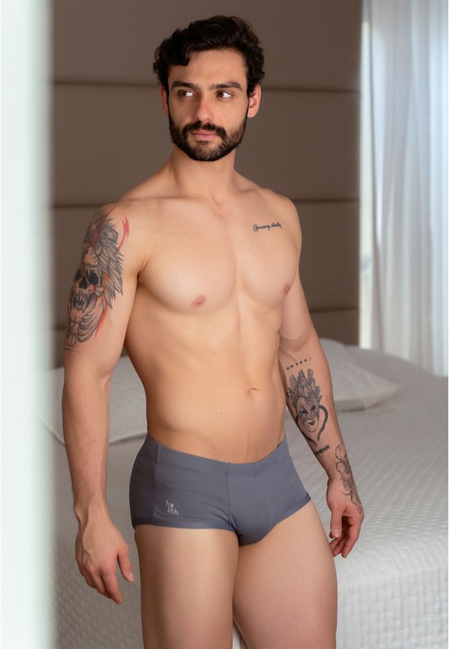 Slip Frelith Liso Básico - CINZA ESCURO - FRELITH