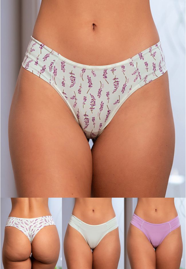 Kit 3 Fios Frelith Lavanda Verde e Lilás - ESTAMPA... - FRELITH