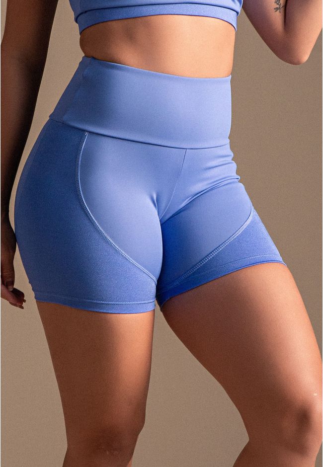 Short Fitness Frelith Fosco Brilho - AZUL - FRELITH
