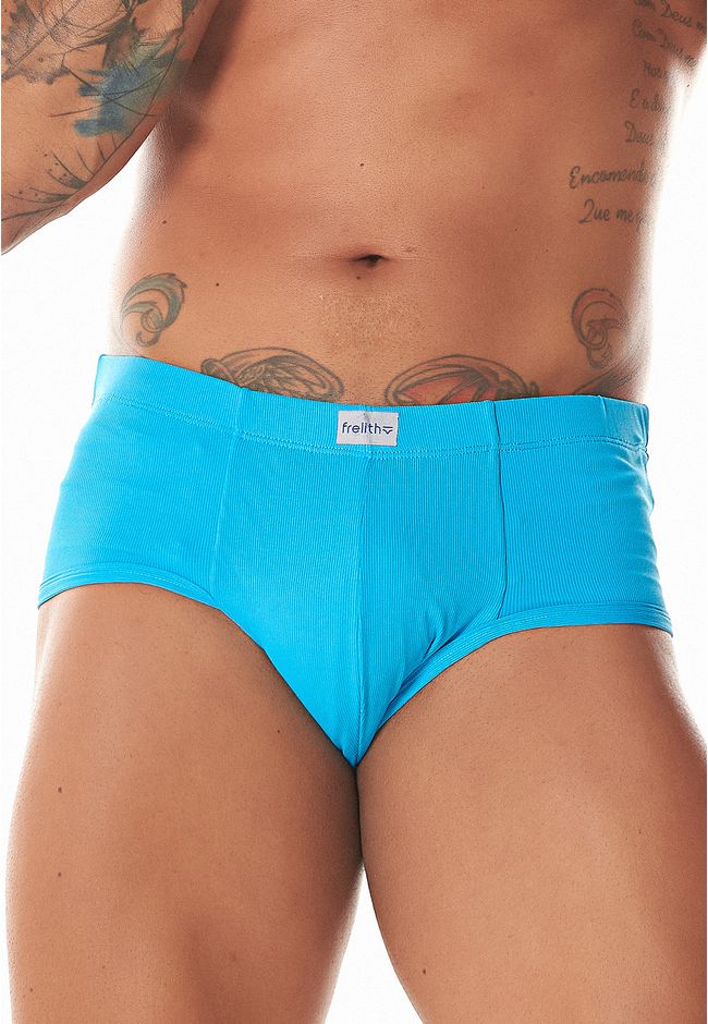 Slip Frelith Canelado - AZUL TURQUESA - FRELITH