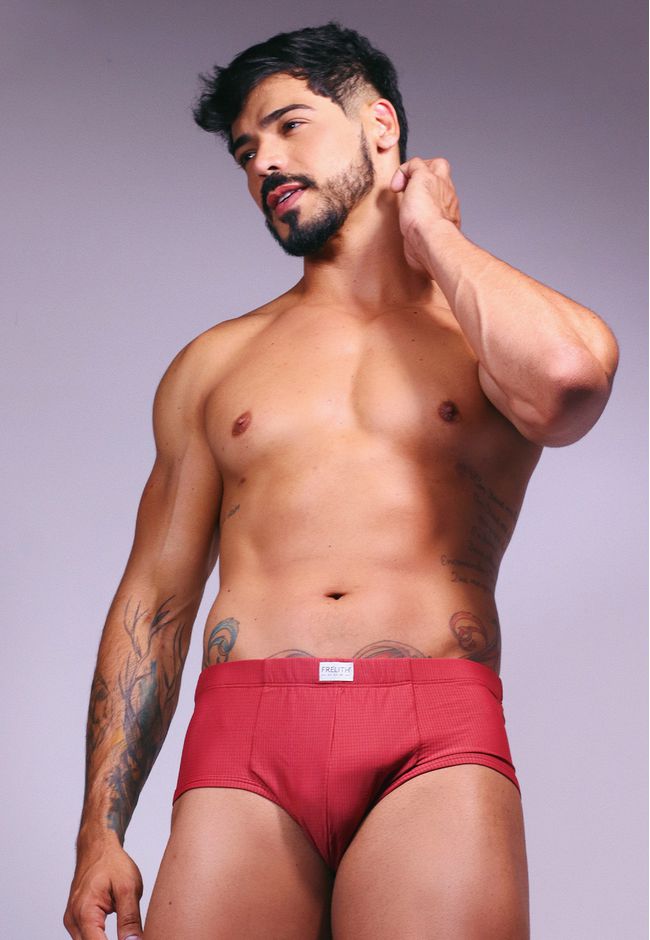 Slip Frelith Trabalhada Lisa - VERMELHO TERRA - FRELITH