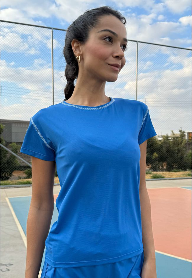 T-shirt Fitness Frelith New Trip - AZUL - FRELITH