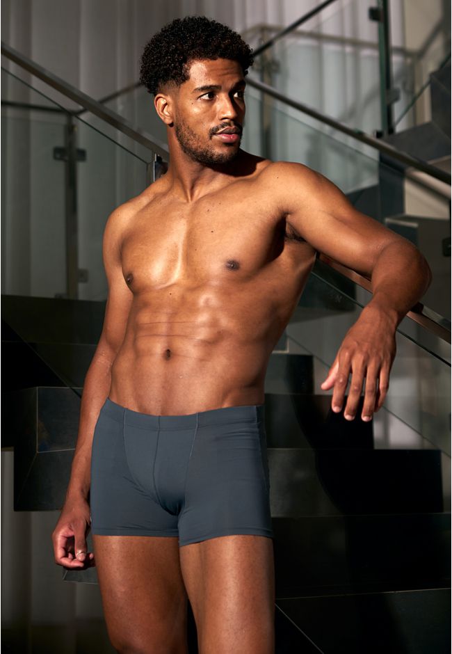 Boxer Frelith Lisa Básica - CINZA ESCURO - FRELITH