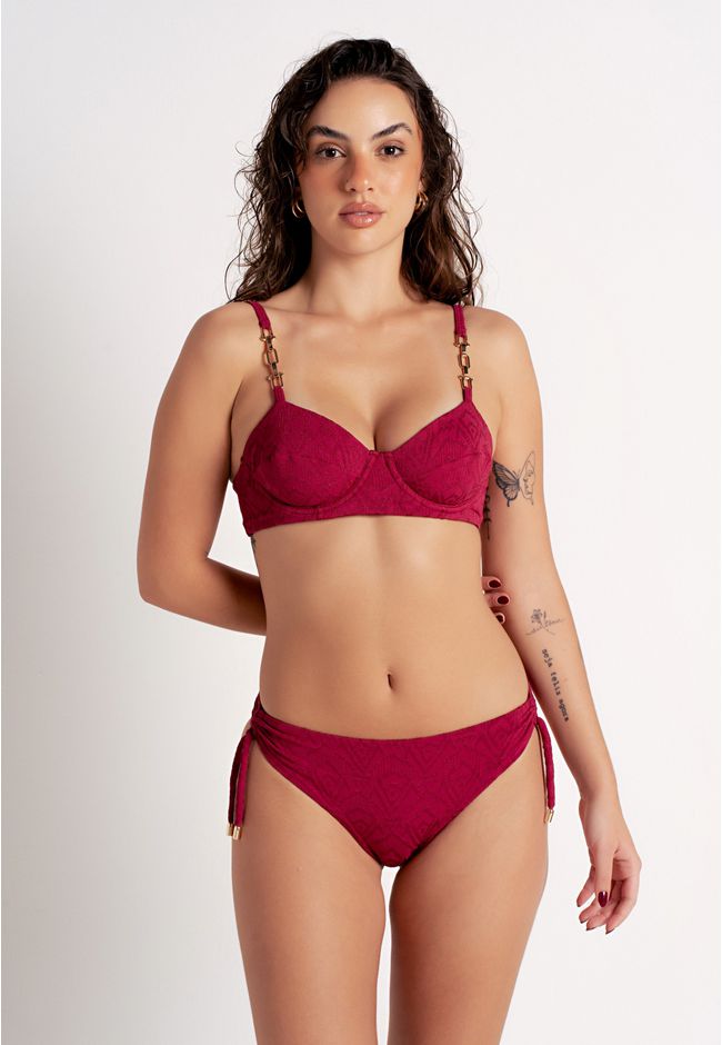 Conjunto Biquini Capri Frelith - VINHO - FRELITH