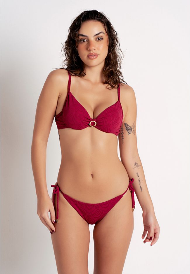 Conjunto Biquini Búzios Frelith - VINHO - FRELITH