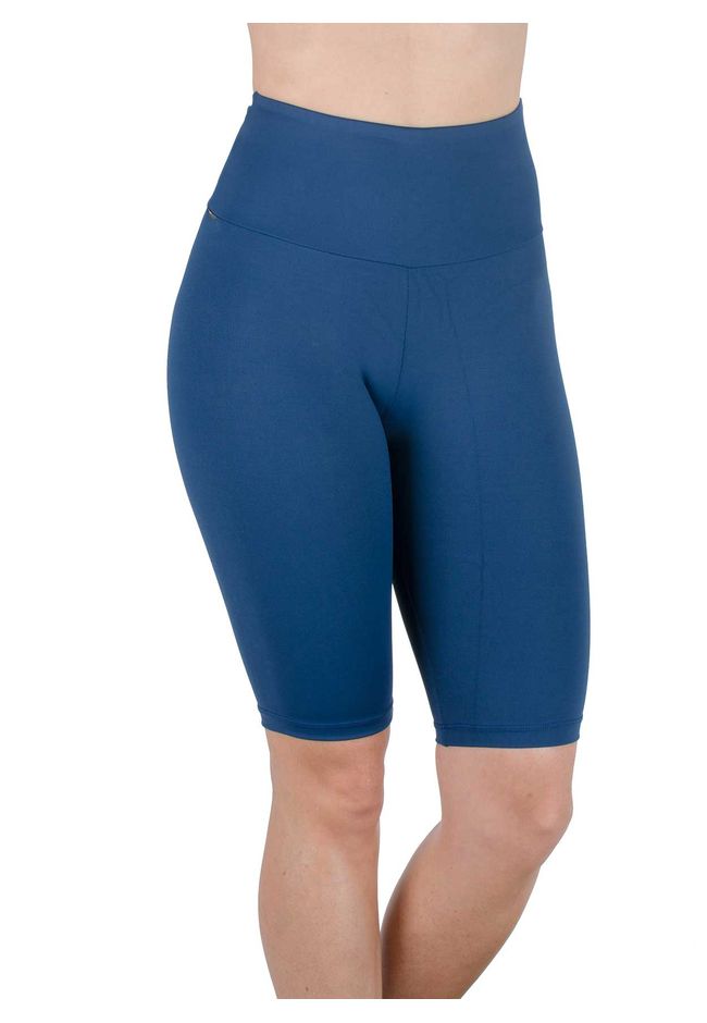 Bermuda Fitness Feminina Frelith New Zealand - AZU... - FRELITH