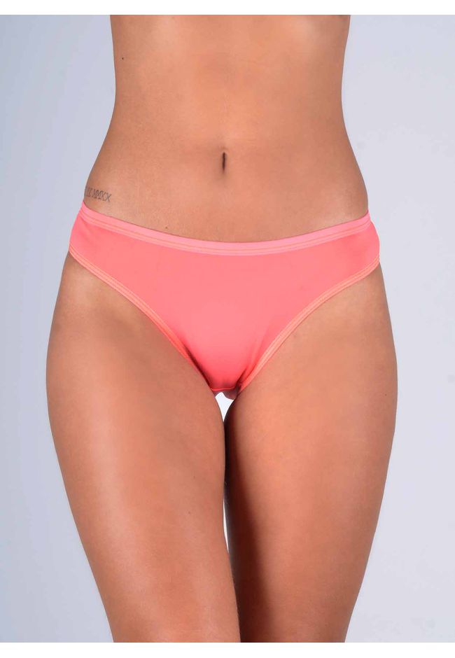 Kit 3 Calcinhas Coral Base Azul Claro em Microfibr... - FRELITH