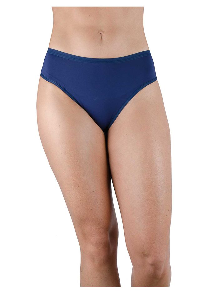 KIT 3 CALCINHAS ARABESCO MARINHO BRANCO EM MICROFI... - FRELITH