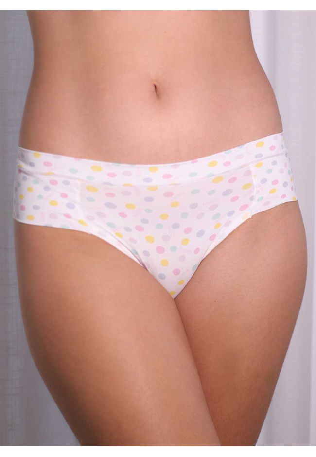Kit 3 Calcinhas Poá Color Branco Pink Exclusivo em... - FRELITH