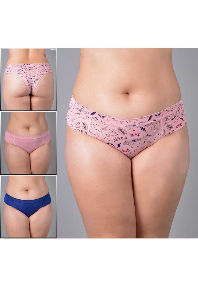 Kit 3 Calcinhas Super Hero Cat em Microfibra Leve ... - FRELITH