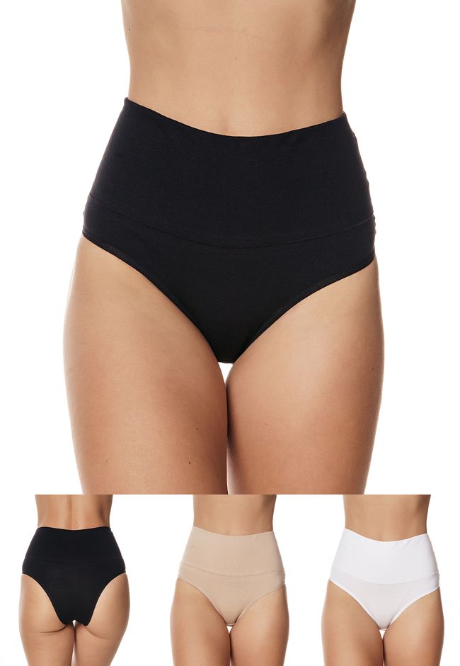 Kit 3 Calcinhas Básicas Frelith de Cós Largo em Co... - FRELITH