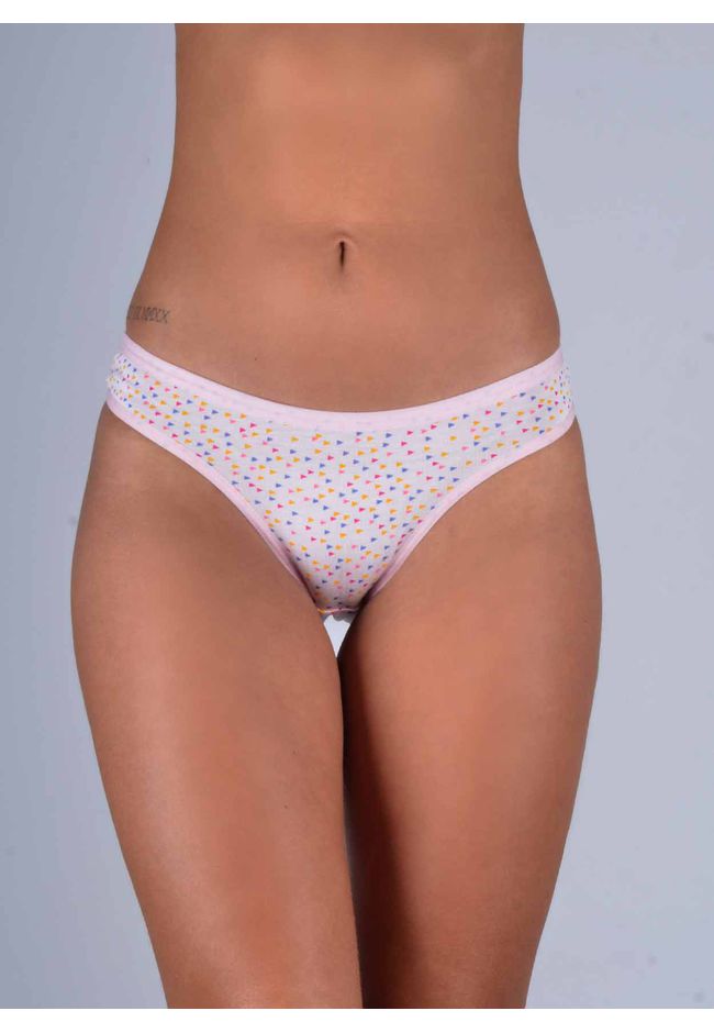 Kit 3 Calcinhas Triângulos Coloridos Rosa Claro e ... - FRELITH