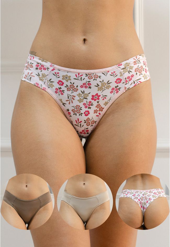 Kit 3 Fios Frelith Floral Castanho e Chocolate - E... - FRELITH