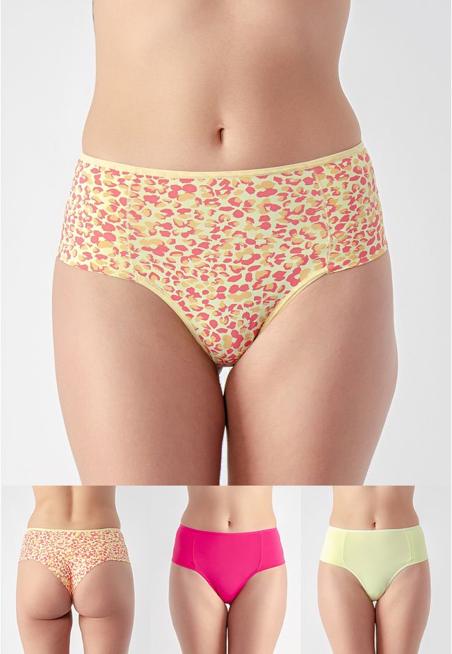 Kit 3 Fios Frelith Floral Amarelo e Pink - ESTAMPA... - FRELITH