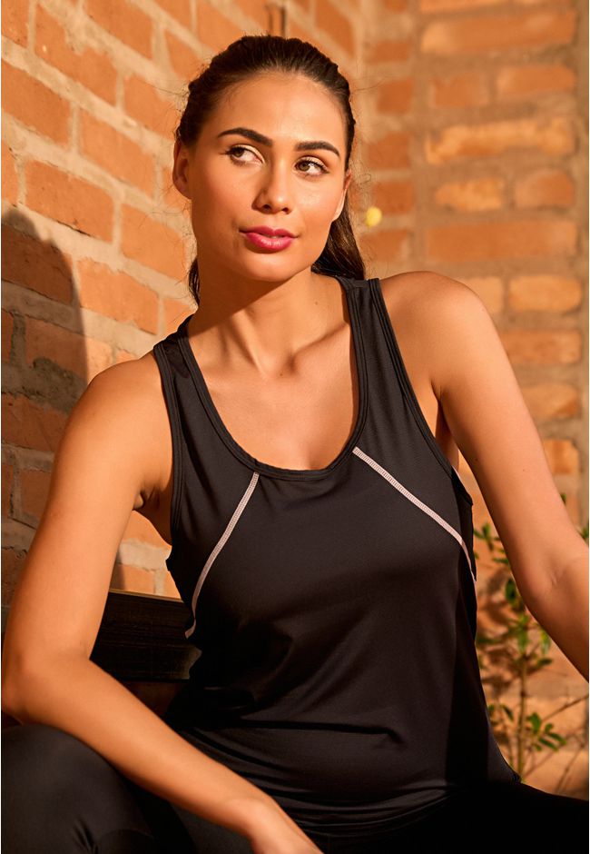 Regata Fitness Esmeralda Frelith - PRETO - FRELITH