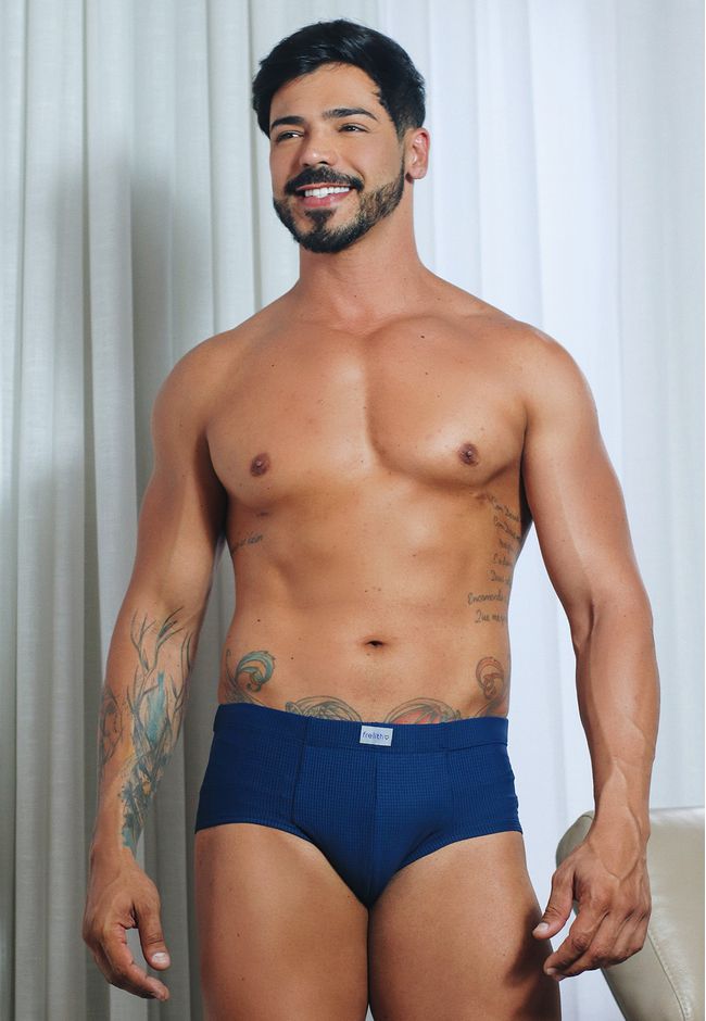 Slip Frelith Trabalhada Lisa - AZUL MARINHO - FRELITH