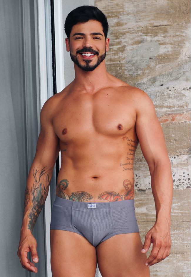 Slip Frelith Trabalhada Lisa - CINZA - FRELITH