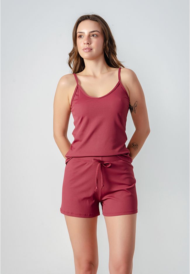 Pijama Verão Valentina Frelith - VINHO - FRELITH