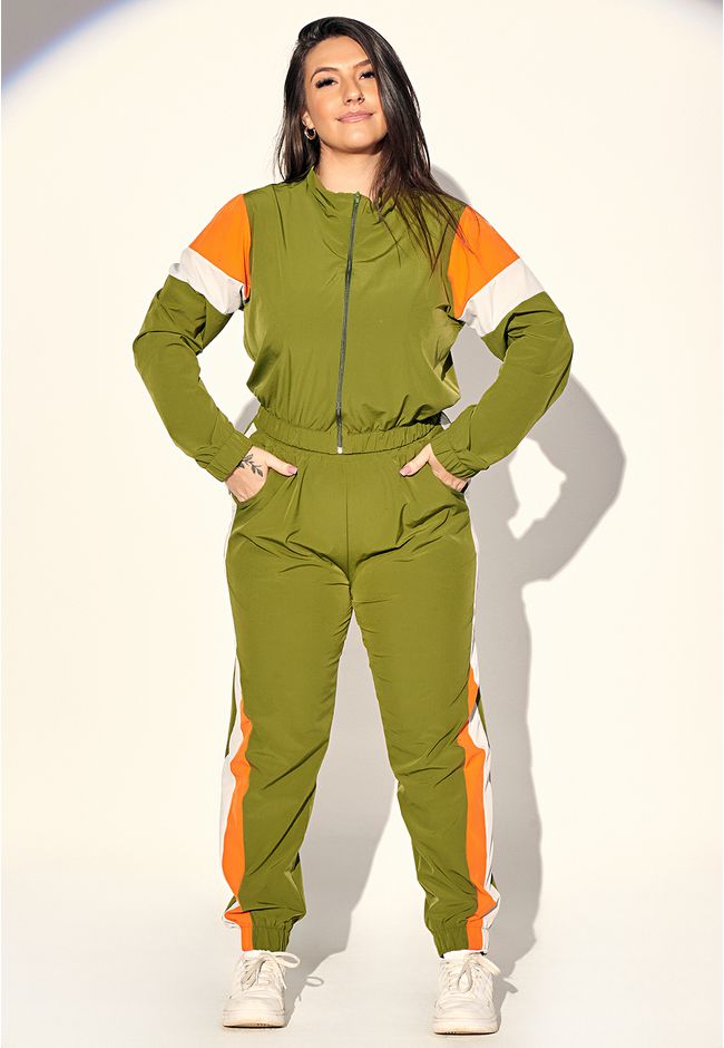 Conjunto Frelith Tactel com Recortes e Zíper - VER... - FRELITH