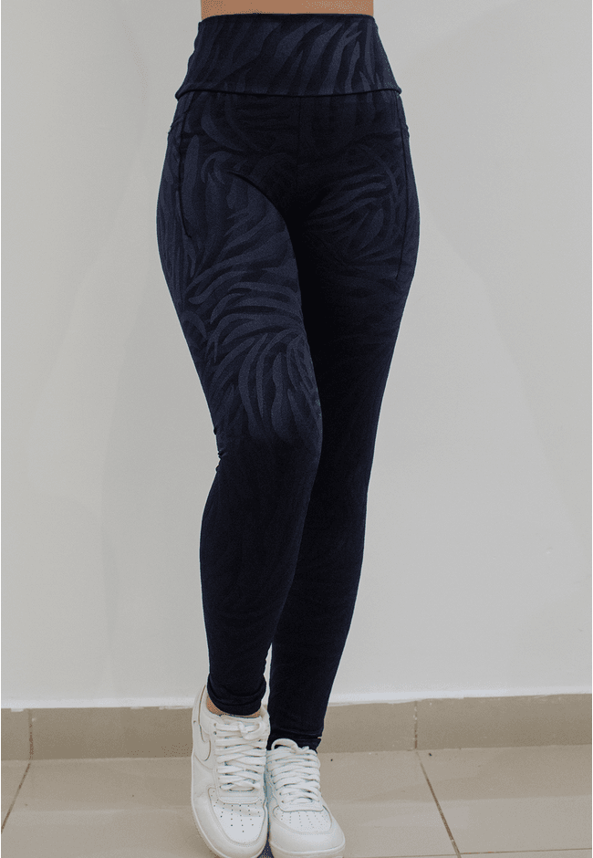 Legging Frelith Zebra com Bolso Invisível - PRETO - FRELITH