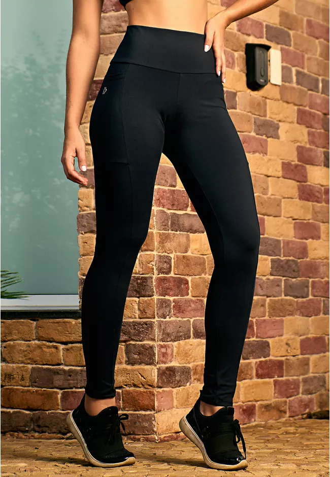 Legging Frelith Athletic com Recorte e Bolso - PRE... - FRELITH